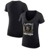 Vegas Golden Knights G-III 4Her by Carl Banks Women's Super-Slim Fit Lightweight Collage Team Graphic T-Shirt - Black - NHL 201623065