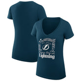 Tampa Bay Lightning G-III 4Her by Carl Banks Women's Super-Slim Fit Lightweight Collage Team Graphic T-Shirt - Blue - NHL 201623098