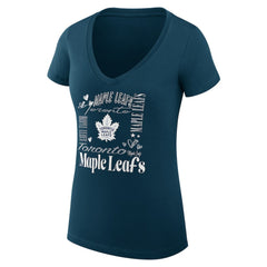 Toronto Maple Leafs G-III 4Her by Carl Banks Women's Super-Slim Fit Lightweight Collage Team Graphic T-Shirt - Blue - NHL 201623100