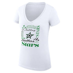 Dallas Stars G-III 4Her by Carl Banks Women's Super-Slim Fit Lightweight Collage Team Graphic T-Shirt - White - NHL 201623130