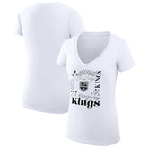 Los Angeles Kings G-III 4Her by Carl Banks Women's Super-Slim Fit Lightweight Collage Team Graphic T-Shirt - White - NHL 201623132