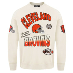 Cleveland Browns Pro Standard Turn It Up Pullover Sweatshirt Cream