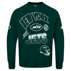 New York Jets Pro Standard Turn It Up Drop Shoulder Pullover Sweatshirt Green
