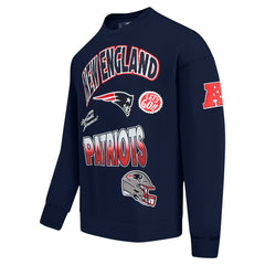 New England Patriots Pro Standard Turn It Up Drop Shoulder Pullover Sweatshirt Navy