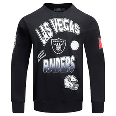 Las Vegas Raiders Pro Standard Turn It Up Drop Shoulder Pullover Sweatshirt Black