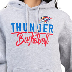 Oklahoma City Thunder G-III 4Her by Carl Banks Women's Graphics Fleece Pullover Hoodie Heather Gray