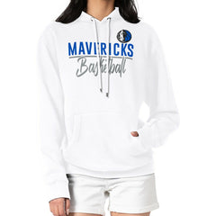 Dallas Mavericks G-III 4Her by Carl Banks Women's Graphics Fleece Pullover Hoodie White