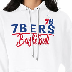 Philadelphia 76ers G-III 4Her by Carl Banks Women's Graphics Fleece Pullover Hoodie White