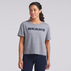 Fanatics Chicago Bears Women's Swing Pass Tri-Blend Boxy T-Shirt Heather Gray