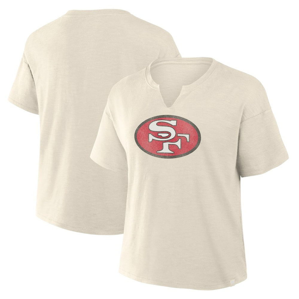 Fanatics San Francisco 49ers Women's Trick Play Slub Boxy T-Shirt Cream