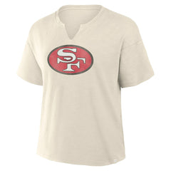 Fanatics San Francisco 49ers Women's Trick Play Slub Boxy T-Shirt Cream