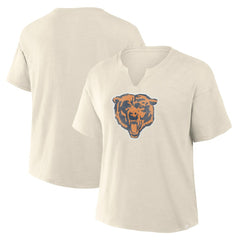 Fanatics Chicago Bears Women's Trick Play Slub Boxy T-Shirt Cream