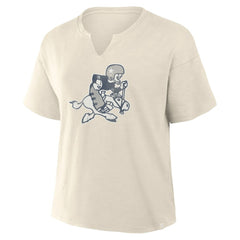 Fanatics Dallas Cowboys Women's Trick Play Slub Boxy T-Shirt Cream