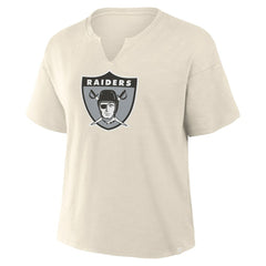 Fanatics Las Vegas Raiders Women's Trick Play Slub Boxy T-Shirt Cream