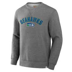 Fanatics Seattle Seahawks Loop Terry Pullover Sweatshirt Heather Gray