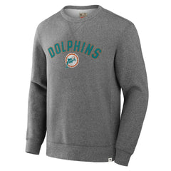 Fanatics Miami Dolphins Loop Terry Pullover Sweatshirt Heather Gray