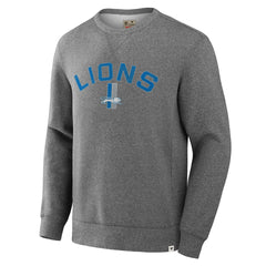 Fanatics Detroit Lions Loop Terry Pullover Sweatshirt Heather Gray