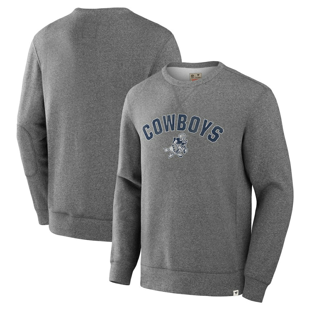 Fanatics Dallas Cowboys Loop Terry Pullover Sweatshirt Heather Gray