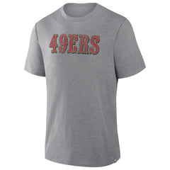 Fanatics San Francisco 49ers Pass Rush Tri-Blend T-Shirt Heather Gray