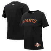 San Francisco Giants Pro Standard Women's Rhinestone Slim Fit T-Shirt - Black - MLB Sale