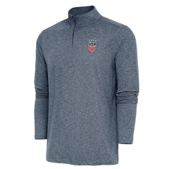USWNT Antigua Hunk Quarter-Zip Top Heather Navy