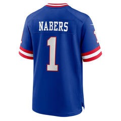 Nike Malik Nabers New York Giants Game Player Jersey Royal