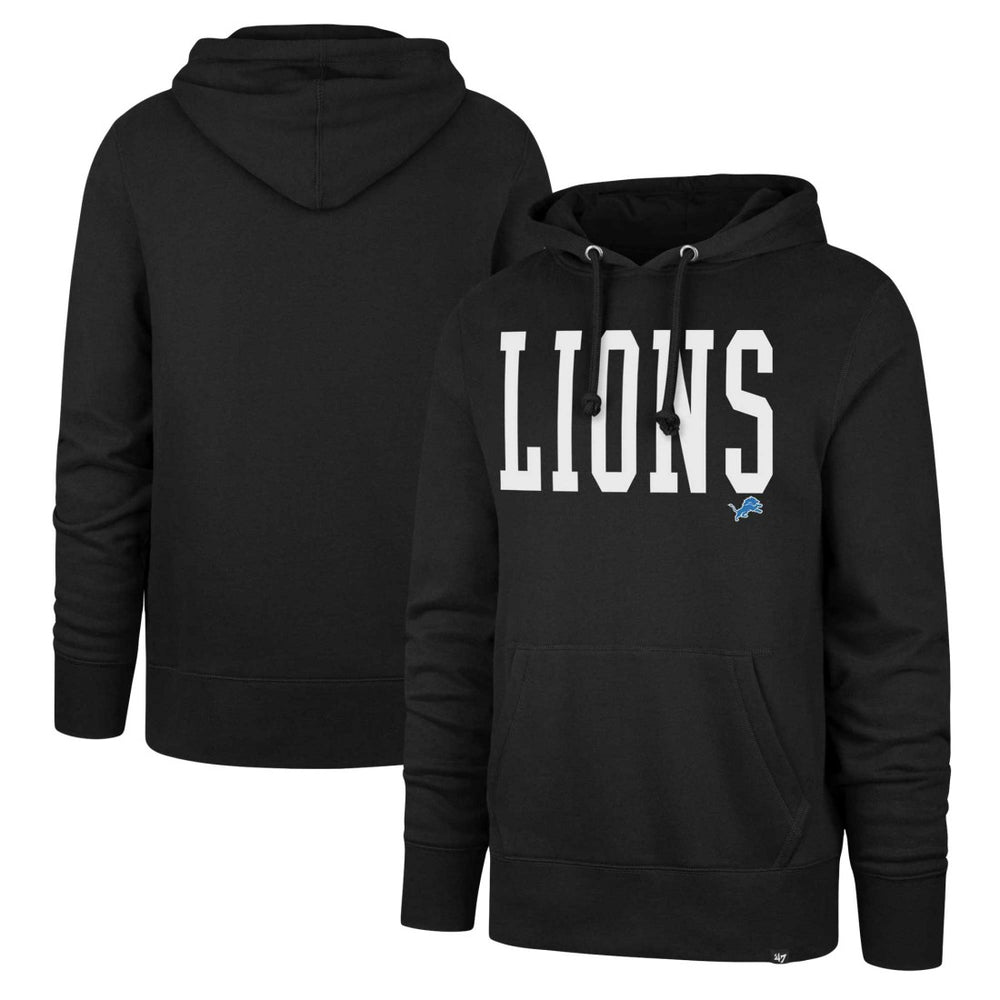 47 brand Detroit Lions '47 Dime Headline Pullover Hoodie Black