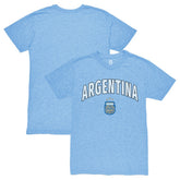 Argentina National Team 1863FC Retro Wordmark Tri-Blend T-Shirt Light Blue