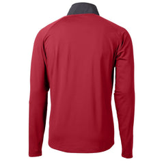 Atlanta Falcons Cutter & Buck Adapt Eco Knit Hybrid Recycled Raglan DryTec Quarter-Zip Top Red
