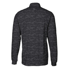 Carolina Panthers Cutter & Buck Traverse Camo Print Stretch DryTec Quarter-Zip Top Black