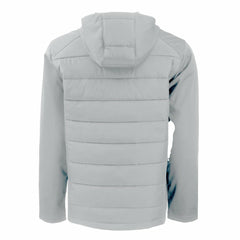 Atlanta Falcons Cutter & Buck Evoke Hybrid Eco Softshell Recycled Full-Zip Hoodie Jacket Light Gray
