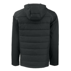 Atlanta Falcons Cutter & Buck Evoke Hybrid Eco Softshell Recycled Full-Zip Hoodie Jacket Black
