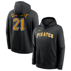 Roberto Clemente Pittsburgh Pirates Nike Player Name & Number Club Pullover Hoodie - Black - Nike Sale