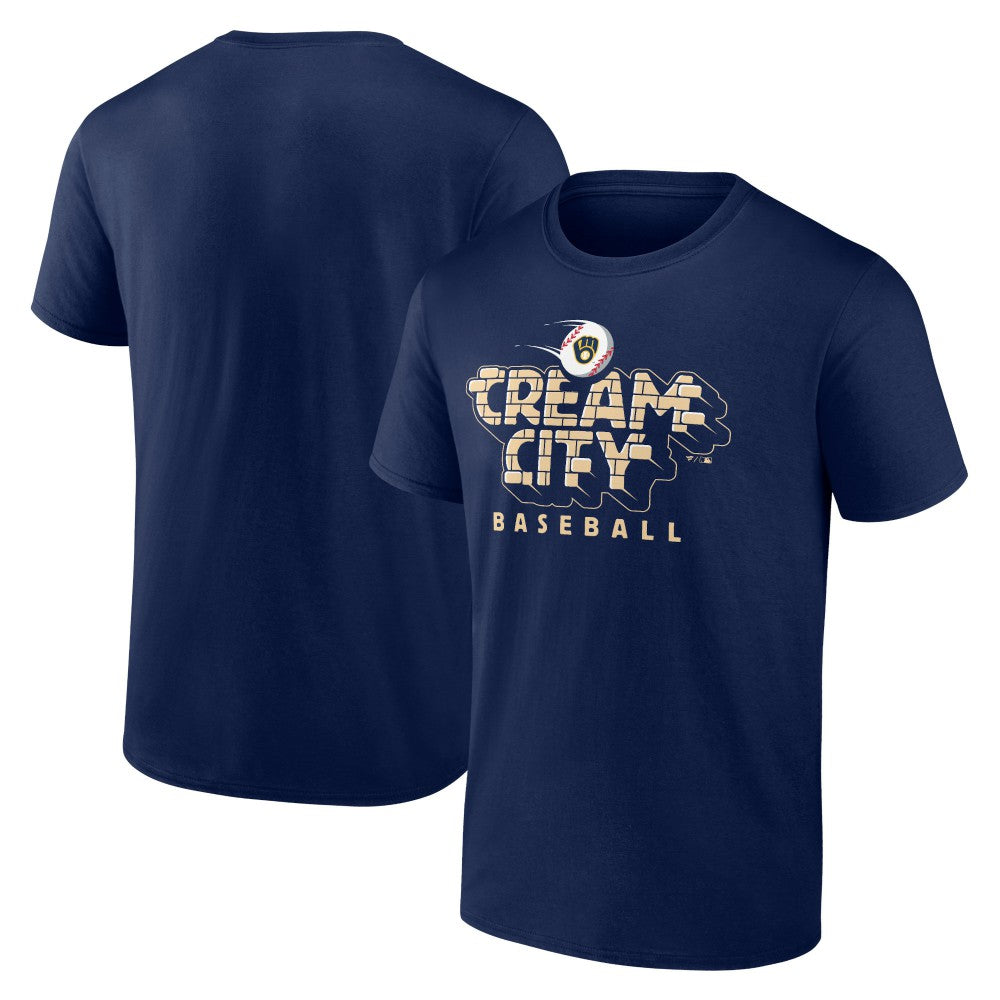 Milwaukee Brewers Hometown Extra Bases T-Shirt - Navy - MLB Lifestyle