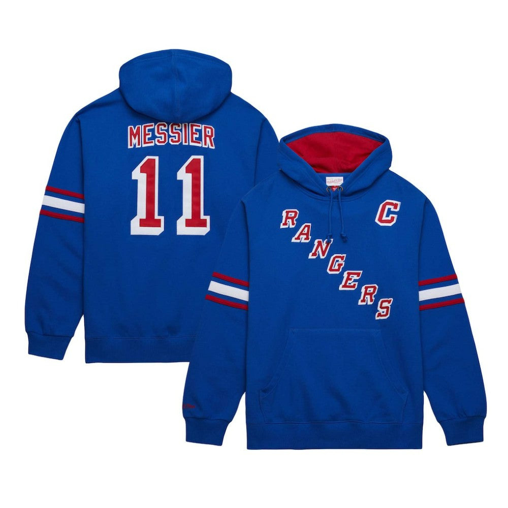 Mark Messier New York Rangers Mitchell & Ness Name & Number Premium Pullover Hoodie - Blue - NHL 201644218