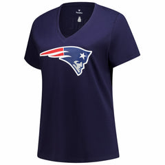 Fanatics Drake Maye New England Patriots Women's Plus Size Name & Number V-Neck T-Shirt Navy