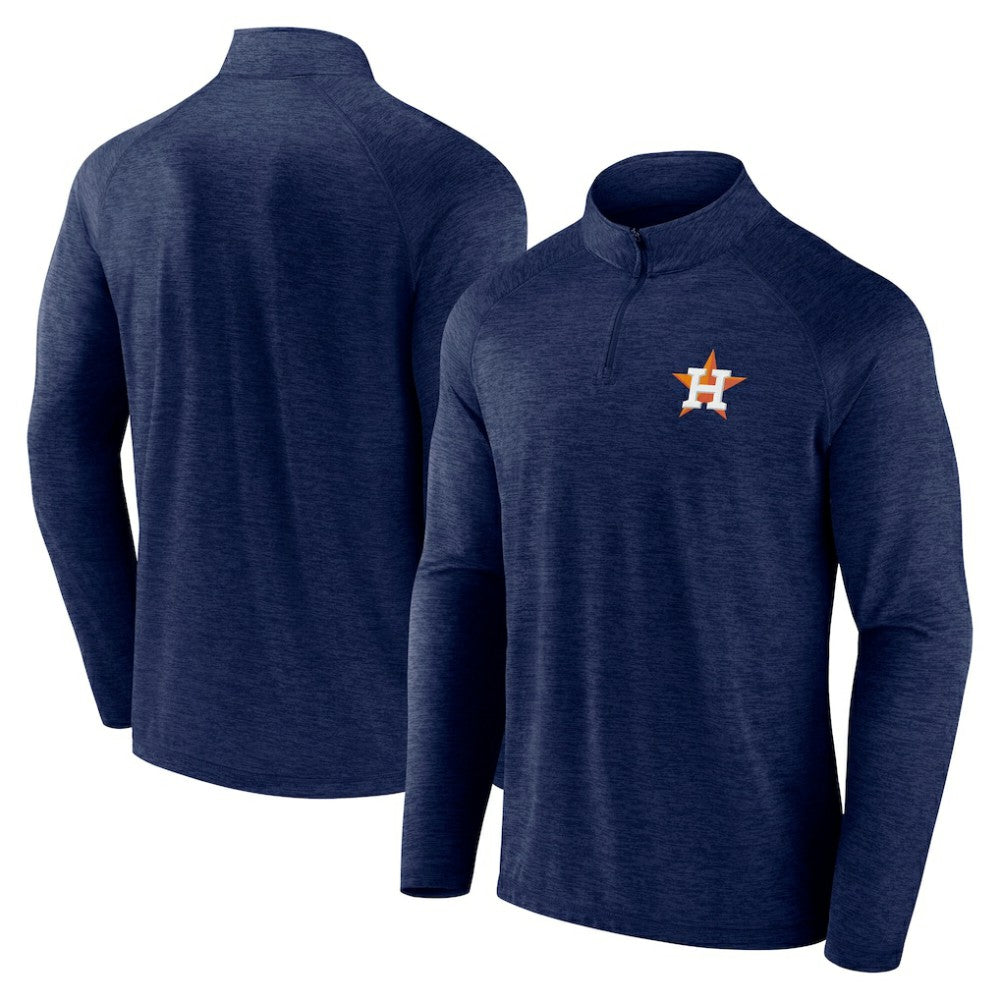 Houston Astros Fanatics Head-to-Head Raglan Quarter-Zip Jacket - Navy - Fanatics Online