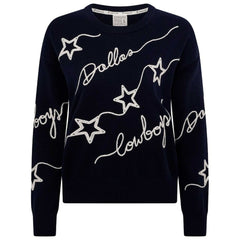 Dallas Cowboys Women's Love Letter Pullover Sweater Navy