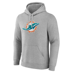 Fanatics Miami Dolphins Deliver Fleece Pullover Hoodie Heather Gray