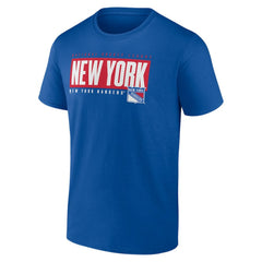 New York Rangers Fanatics Blocked Out T-Shirt - Blue - NHL 201648786
