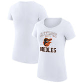 Baltimore Orioles G-III 4Her by Carl Banks Women's Super-Slim Fit Lightweight Team Logo Graphic T-Shirt - White - MLB Sale