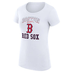Boston Red Sox G-III 4Her by Carl Banks Women's Super-Slim Fit Lightweight Team Logo Graphic T-Shirt - White - MLB Lifestyle