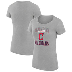 Cleveland Guardians G-III 4Her by Carl Banks Women's Super-Slim Fit Lightweight Team Logo Graphic T-Shirt - Heather Gray - MLB Online