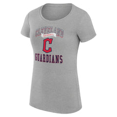 Cleveland Guardians G-III 4Her by Carl Banks Women's Super-Slim Fit Lightweight Team Logo Graphic T-Shirt - Heather Gray - MLB Online