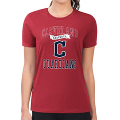 Cleveland Guardians G-III 4Her by Carl Banks Women's Super-Slim Fit Lightweight Team Logo Graphic T-Shirt - Red - MLB Discount