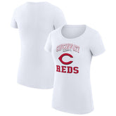 Cincinnati Reds G-III 4Her by Carl Banks Women's Super-Slim Fit Lightweight Team Logo Graphic T-Shirt - White - MLB Online