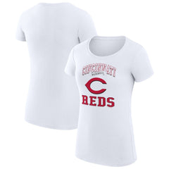 Cincinnati Reds G-III 4Her by Carl Banks Women's Super-Slim Fit Lightweight Team Logo Graphic T-Shirt - White - MLB Online