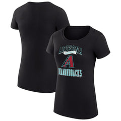 Arizona Diamondbacks G-III 4Her by Carl Banks Women's Super-Slim Fit Lightweight Team Logo Graphic T-Shirt - Black - MLB Online
