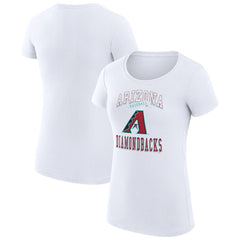 Arizona Diamondbacks G-III 4Her by Carl Banks Women's Super-Slim Fit Lightweight Team Logo Graphic T-Shirt - White - MLB Discount