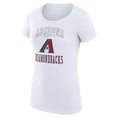 Arizona Diamondbacks G-III 4Her by Carl Banks Women's Super-Slim Fit Lightweight Team Logo Graphic T-Shirt - White - MLB Discount